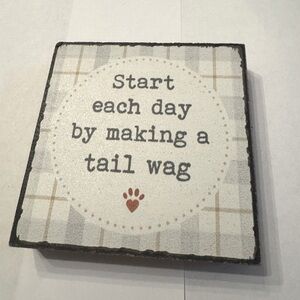 Plaid Dog Quote dog sign